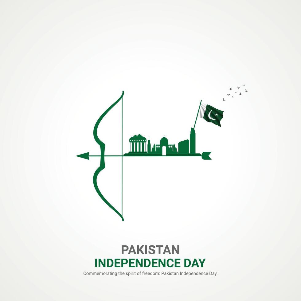 Pakistan onafhankelijkheid dag. Pakistan onafhankelijkheid dag creatief advertenties ontwerp. na, , 3d illustratie. vector