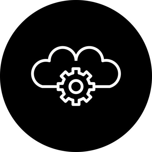 Vector wolk instellingen pictogram
