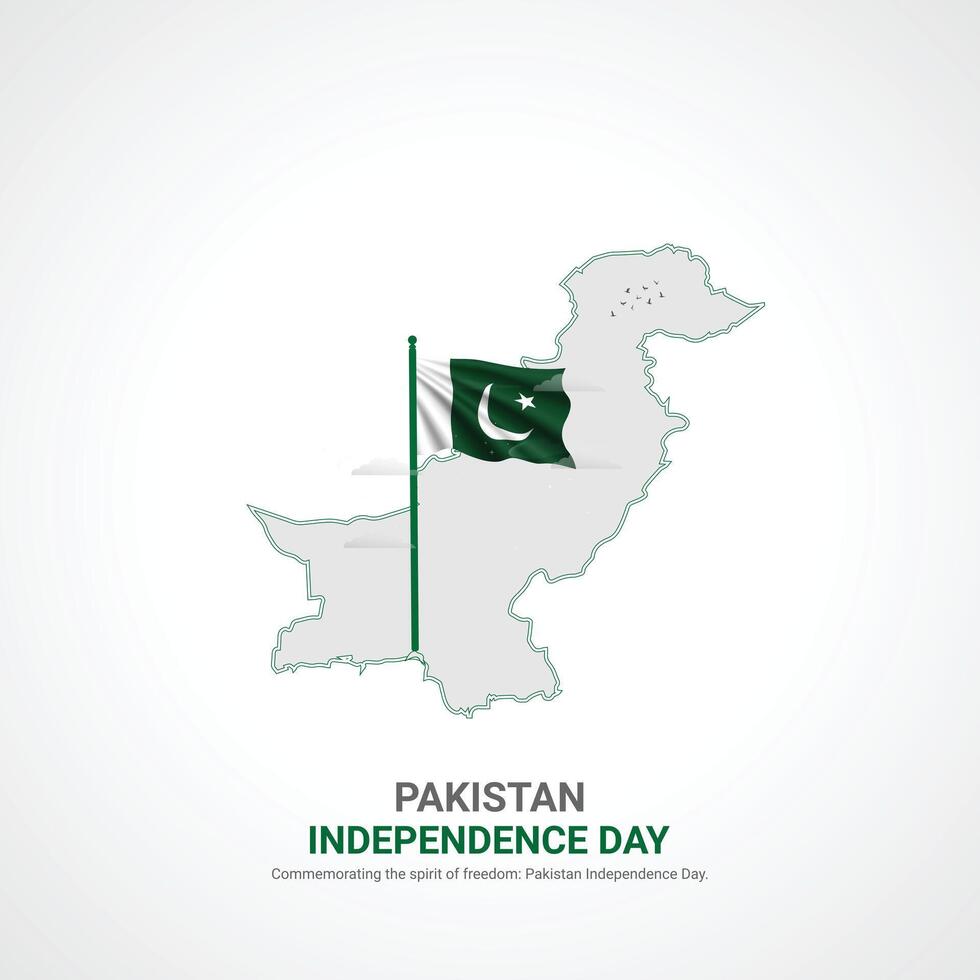 Pakistan onafhankelijkheid dag. Pakistan onafhankelijkheid dag creatief advertenties ontwerp. na, , 3d illustratie. vector