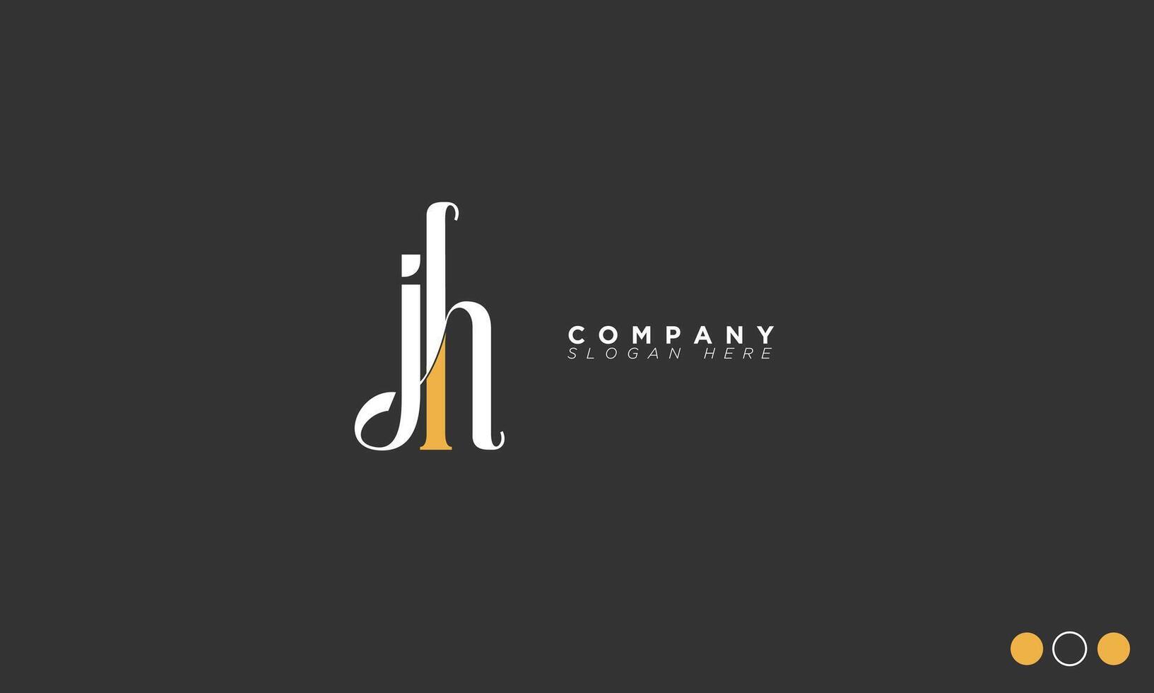 jh alfabet brieven initialen monogram logo vector