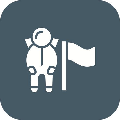 Man met vlag Vector Icon