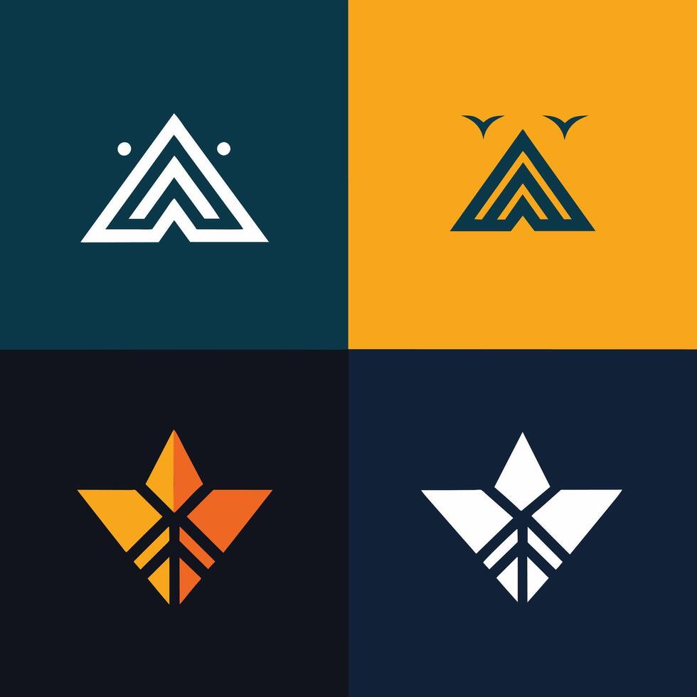 minimalistische logo ontwerp Sjablonen pak vector