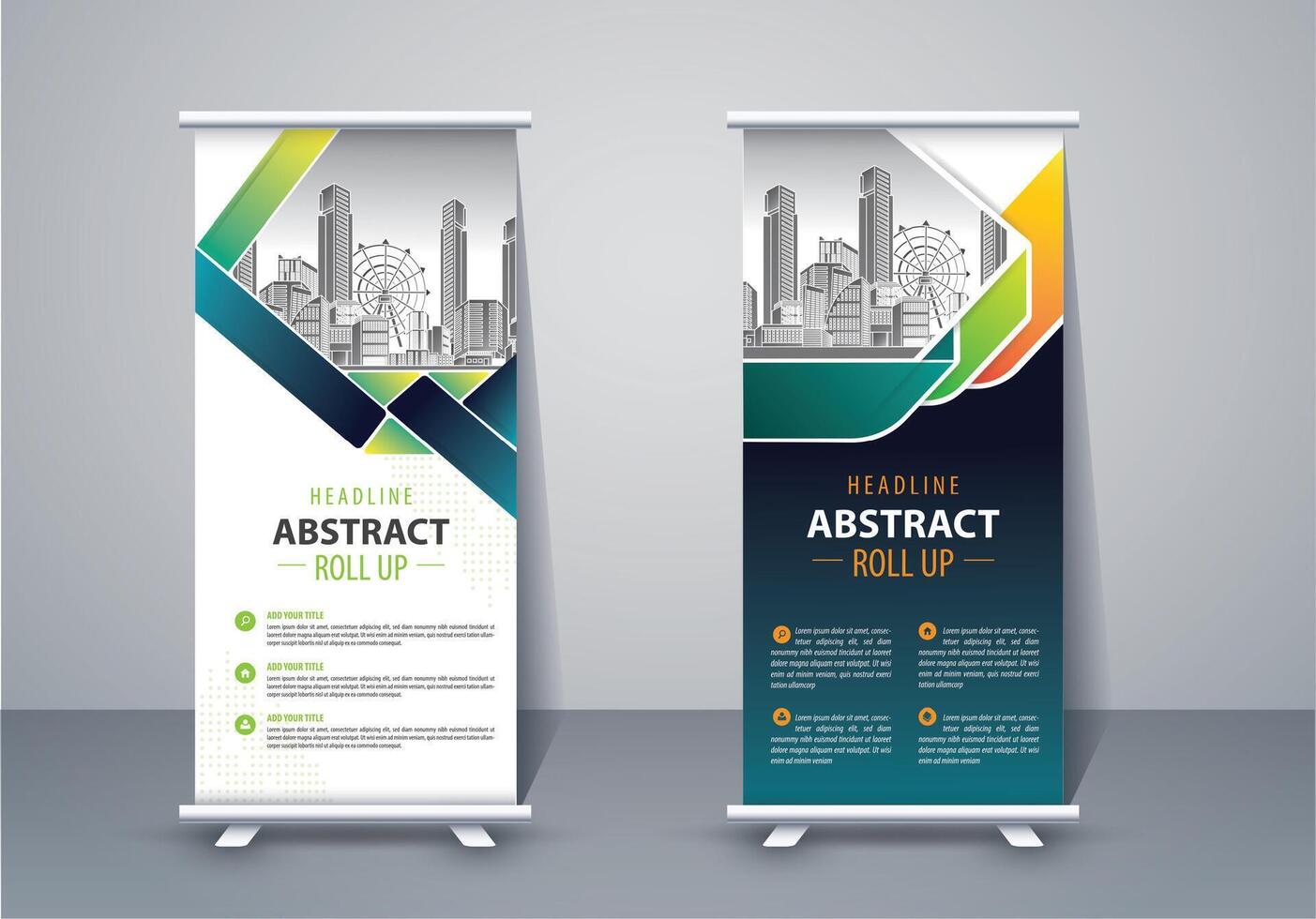 rollen omhoog bedrijf sjabloon lay-out brochure brochure vector