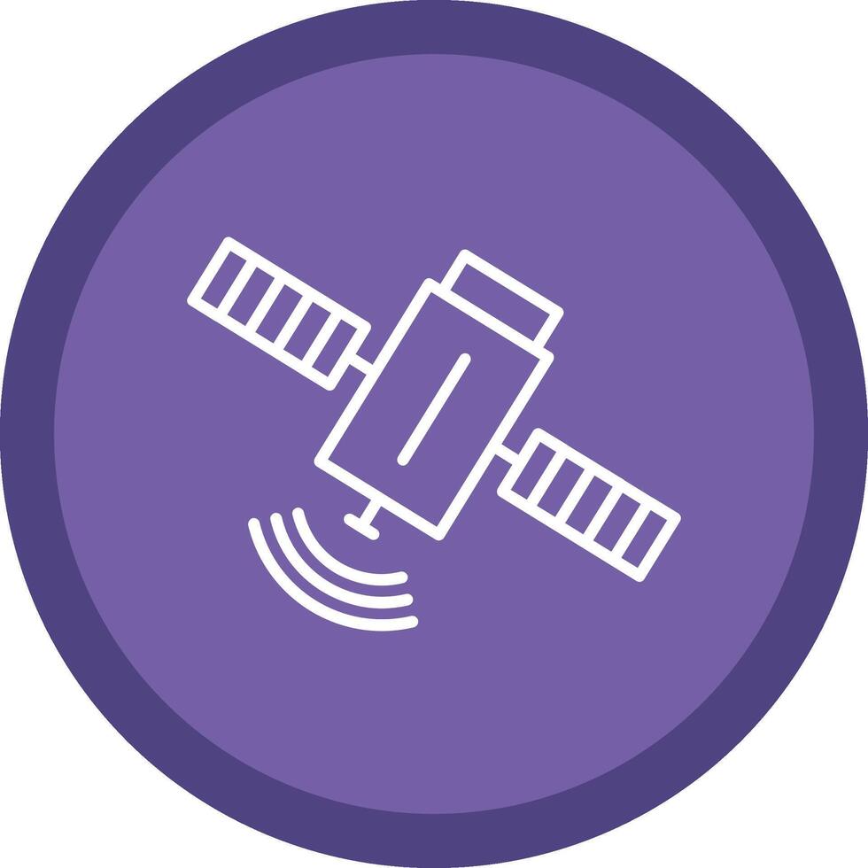 satelliet lijn multi cirkel icoon vector