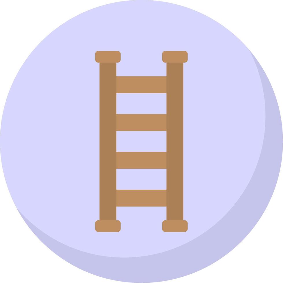 stap ladder vlak bubbel icoon vector