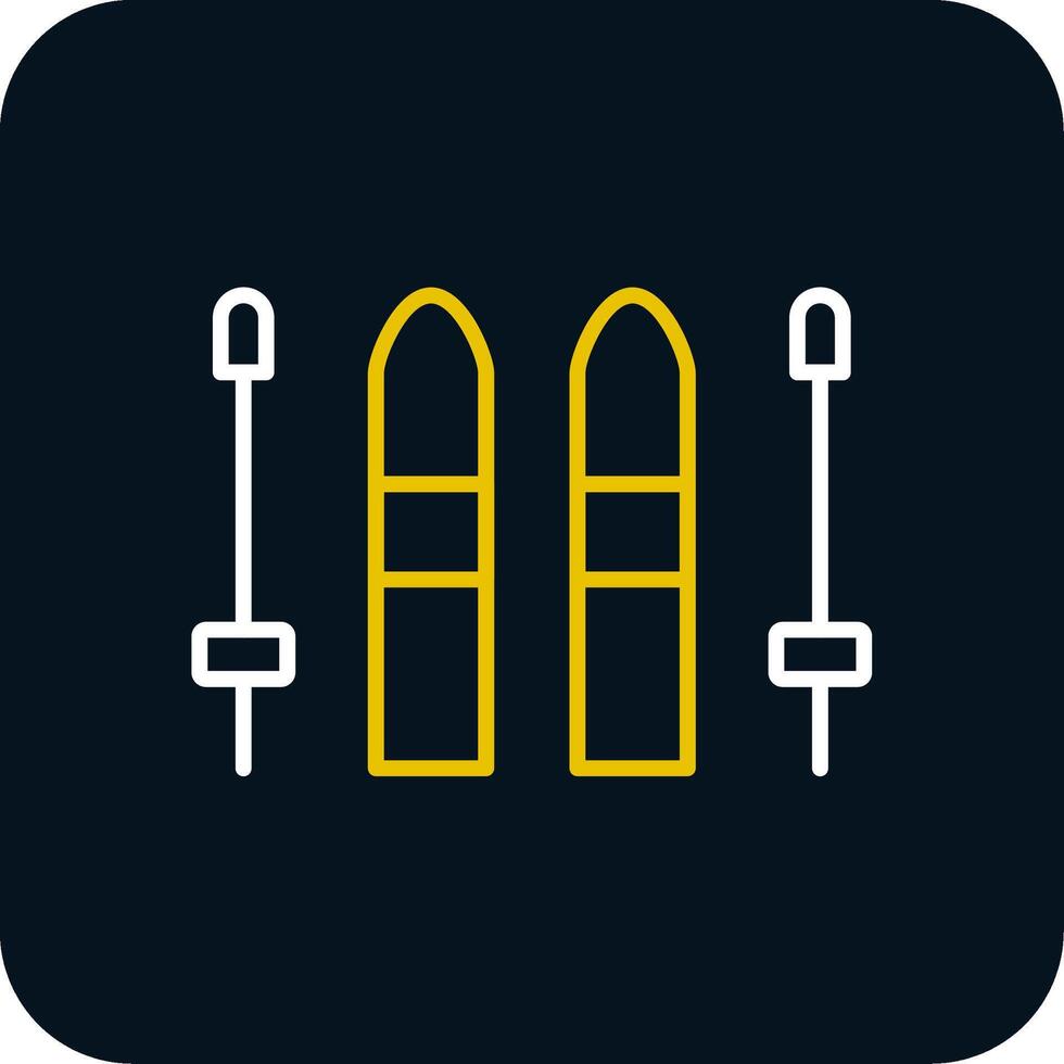 skiën lijn rood cirkel icoon vector