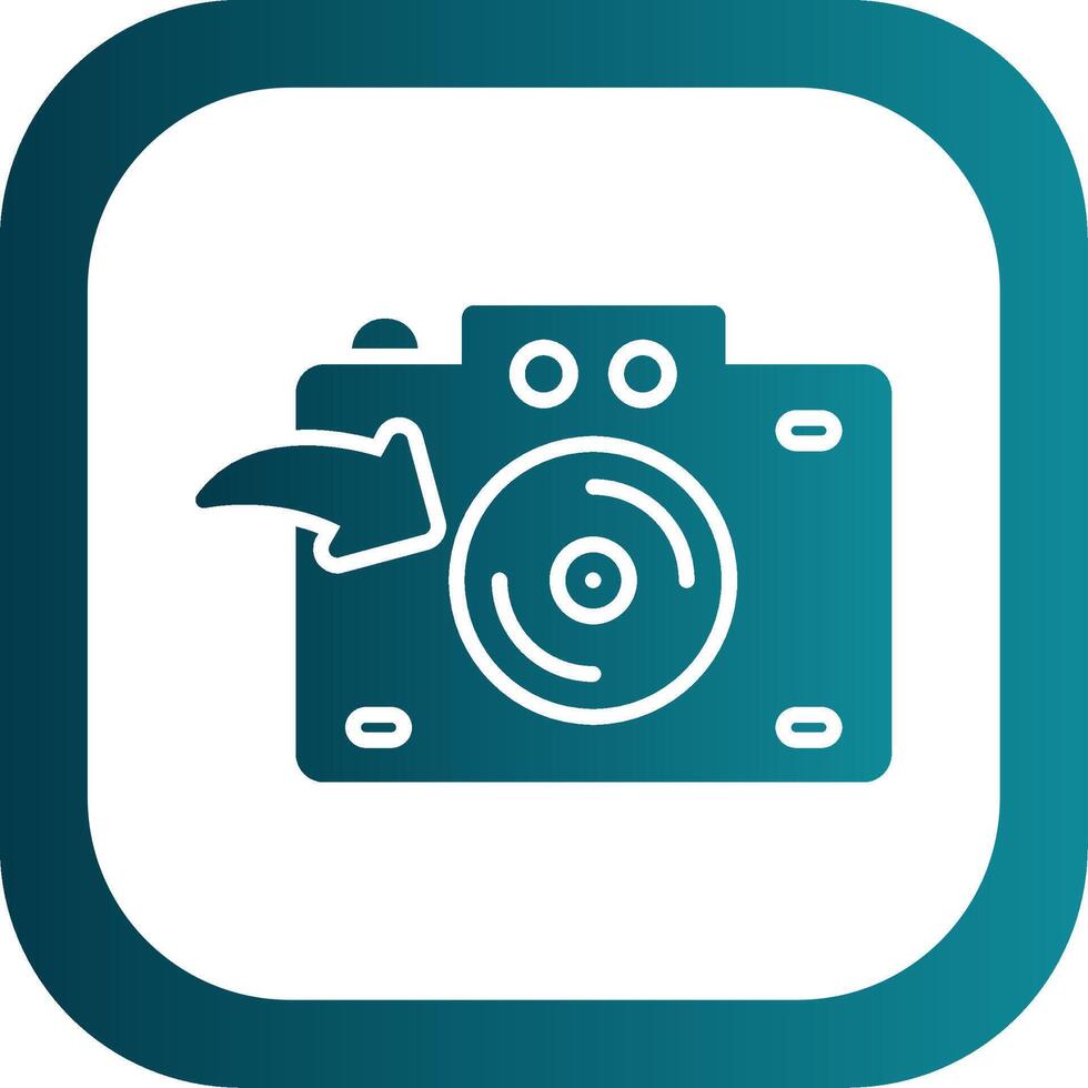 camera glyph helling hoek icoon vector