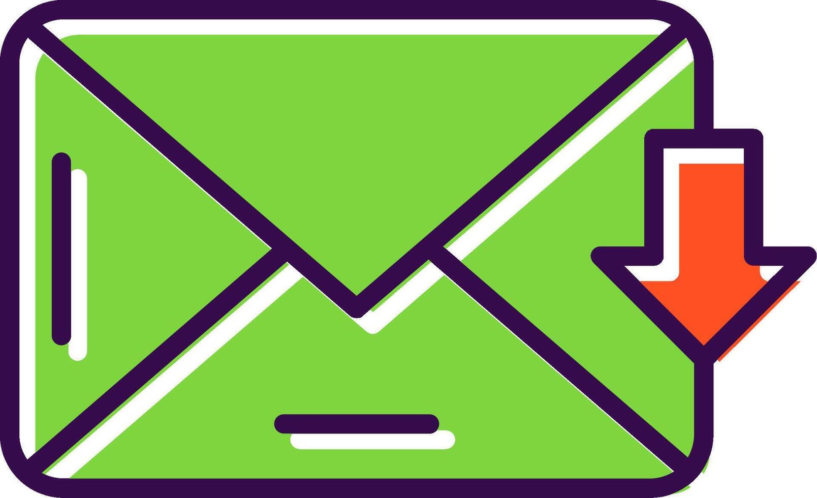 postvak IN gevulde ontwerp icoon vector