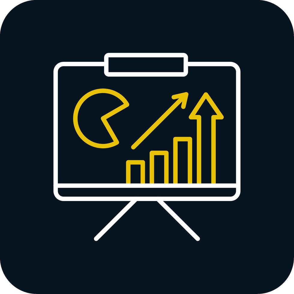 bar analytics lijn rood cirkel icoon vector