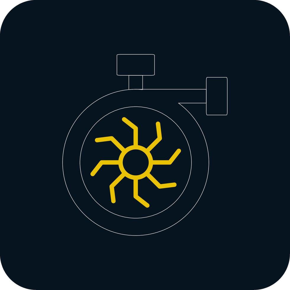 turbo motor lijn rood cirkel icoon vector