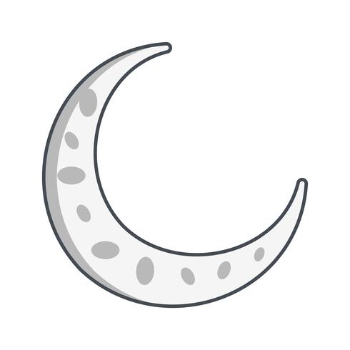 Nieuwe maan vector pictogram
