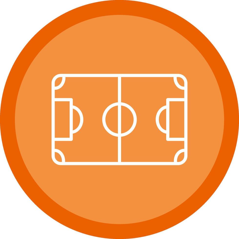 voetbal veld- lijn multi cirkel icoon vector
