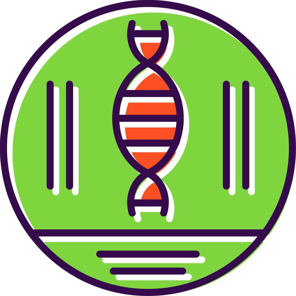 dna strand gevulde ontwerp icoon vector