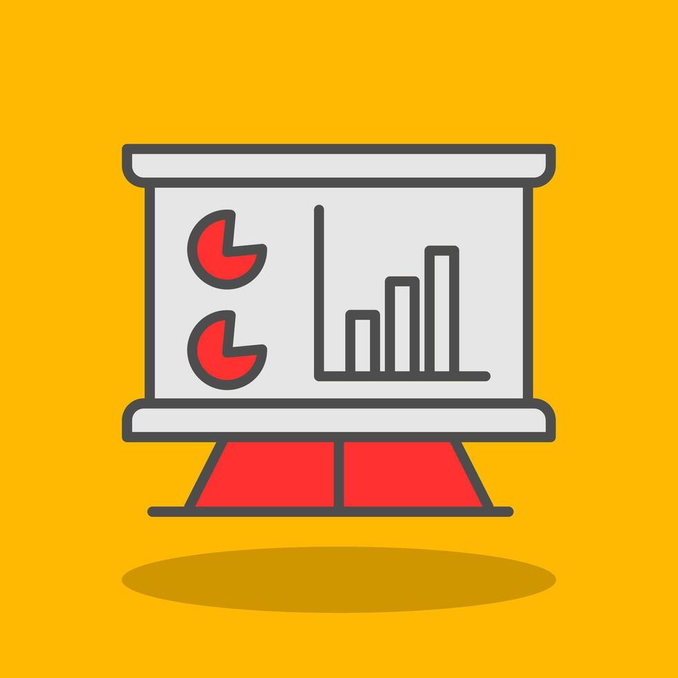 gegevens analytics gevulde schaduw icoon vector