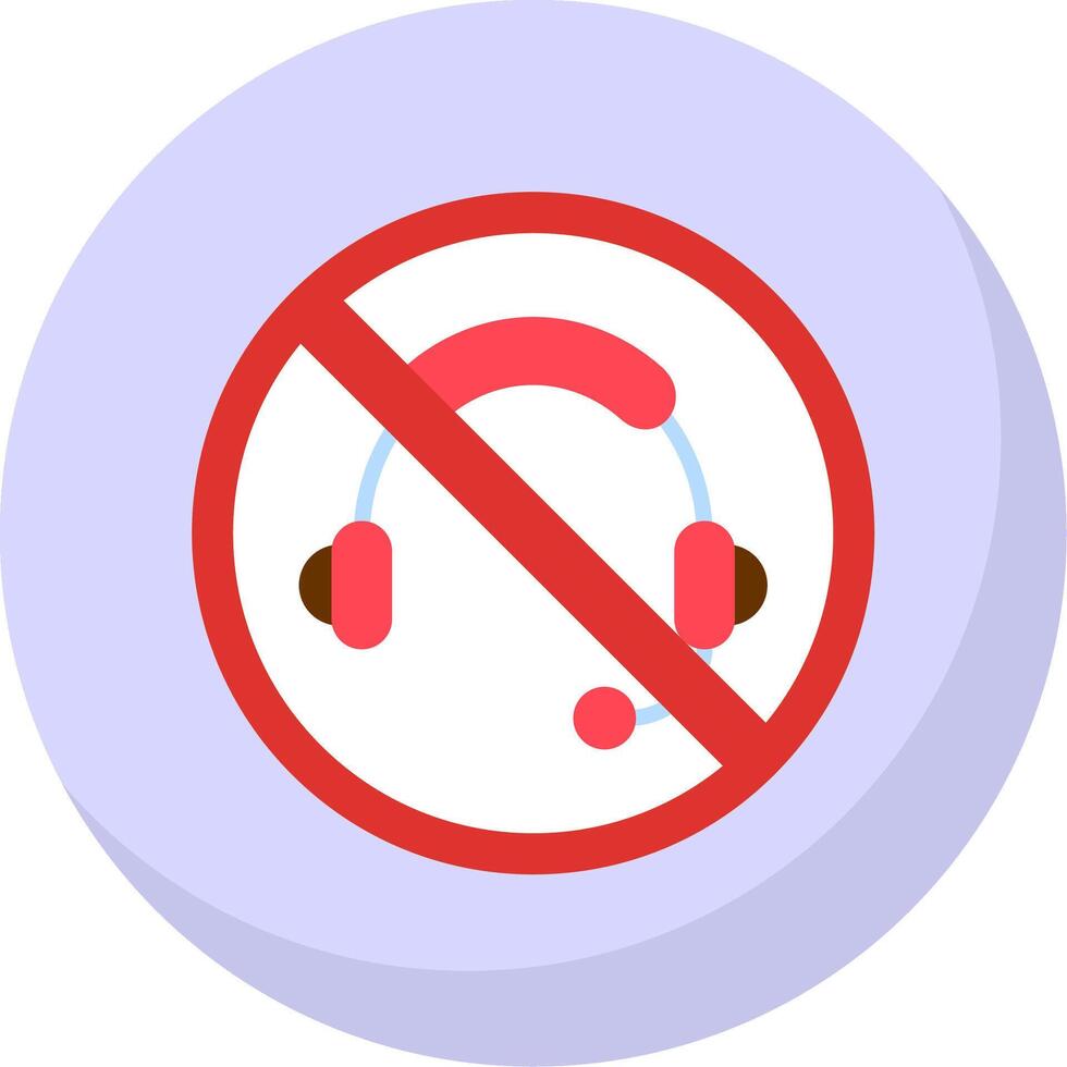 verboden teken vlak bubbel icoon vector