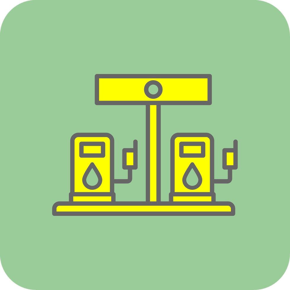 benzine station glyph helling hoek icoon vector