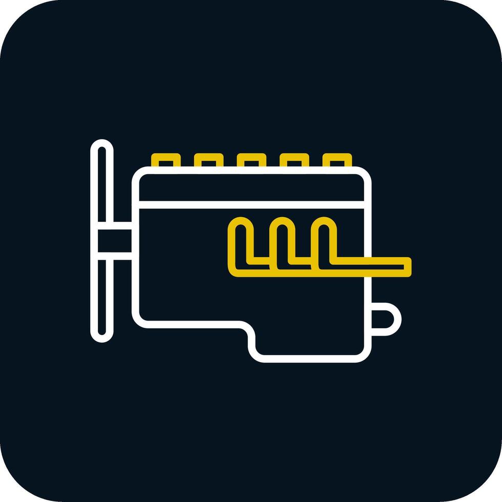 motor lijn rood cirkel icoon vector