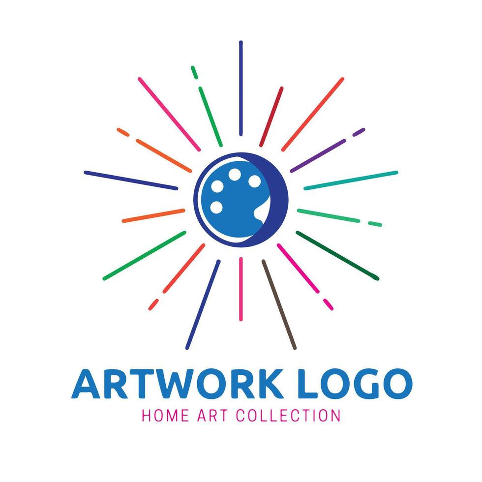 kunst studio logo ontwerp voor club of gemeenschap vector