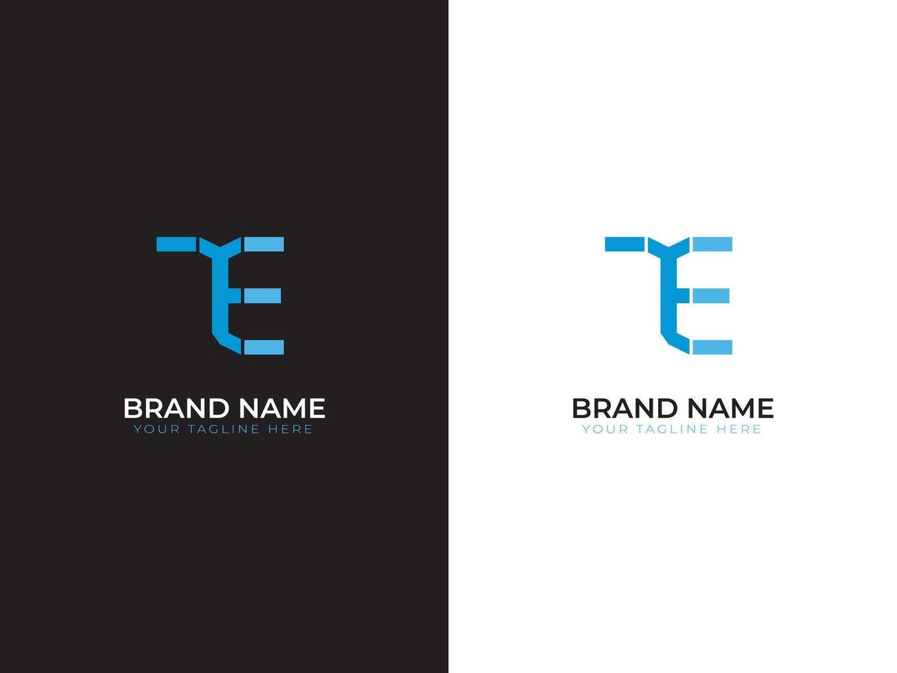 te modern bedrijf logo ontwerp vector