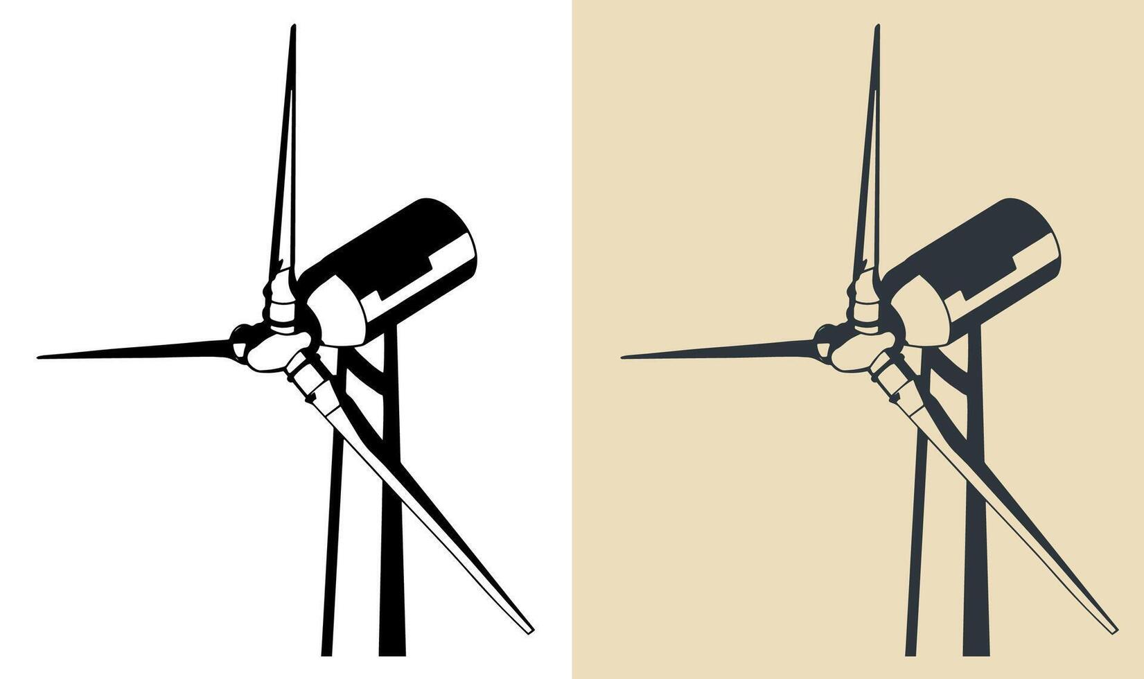 wind generator dichtbij omhoog vector