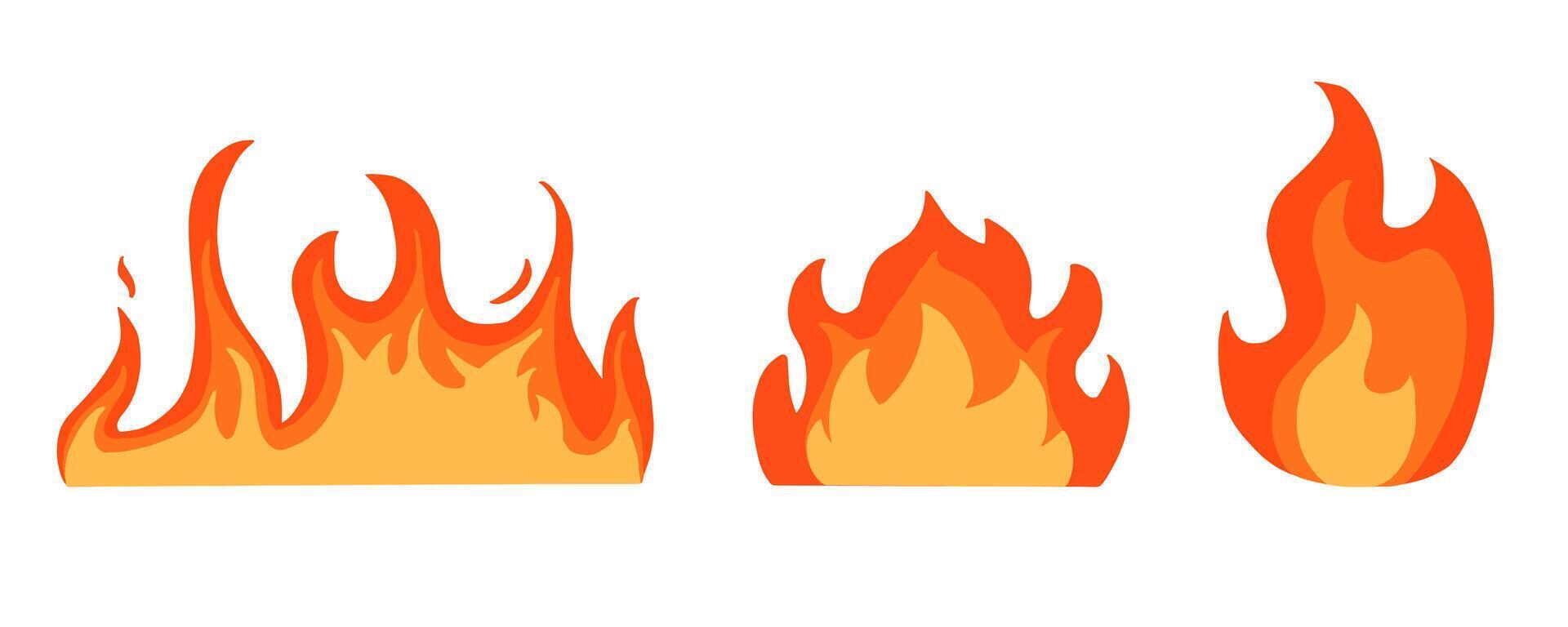 vuur, vlam symbool. geïsoleerd Aan wit achtergrond vector