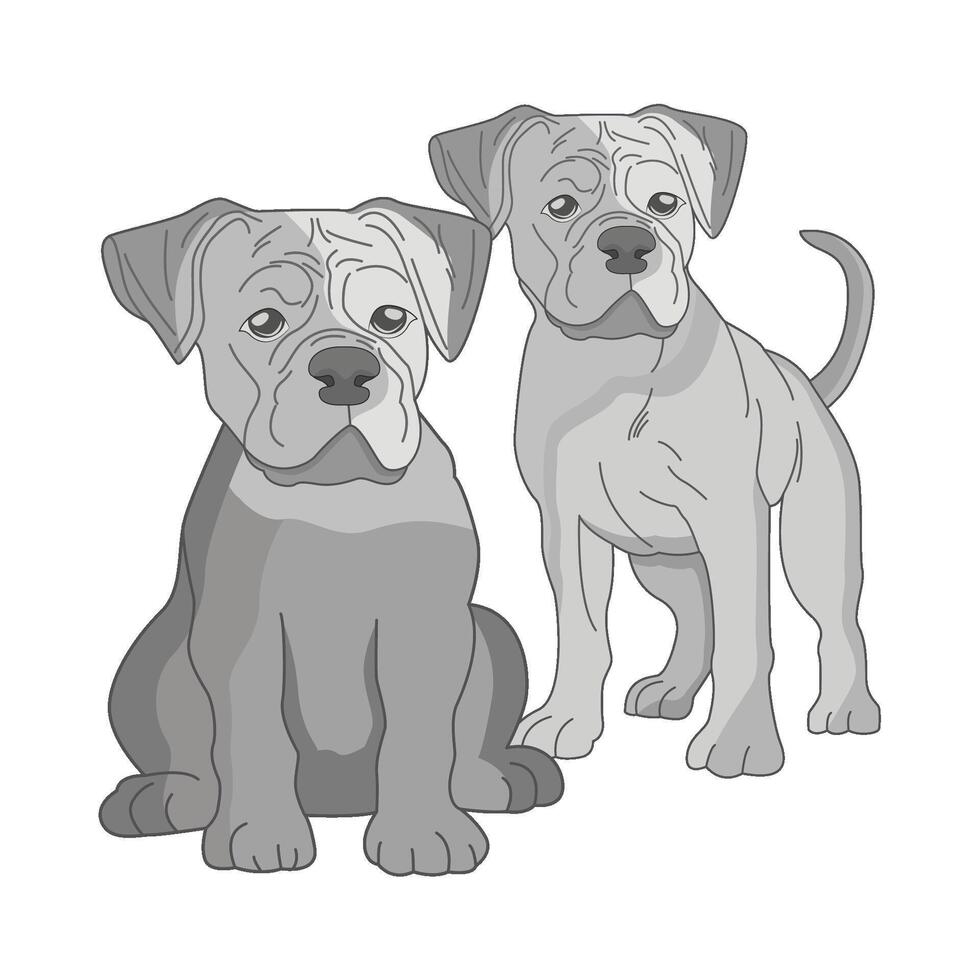 illustratie van twee honden vector