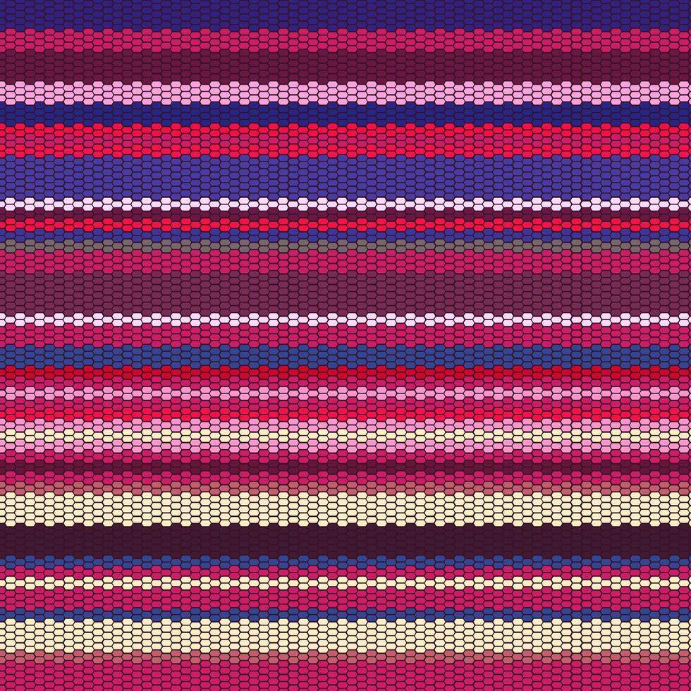 een bekleed textiel van deken strepen in naadloos patronen en structuur stijl. kleurrijk vormen traditioneel patroon Aan donker achtergrond gebruikt voor mode en kleren vector
