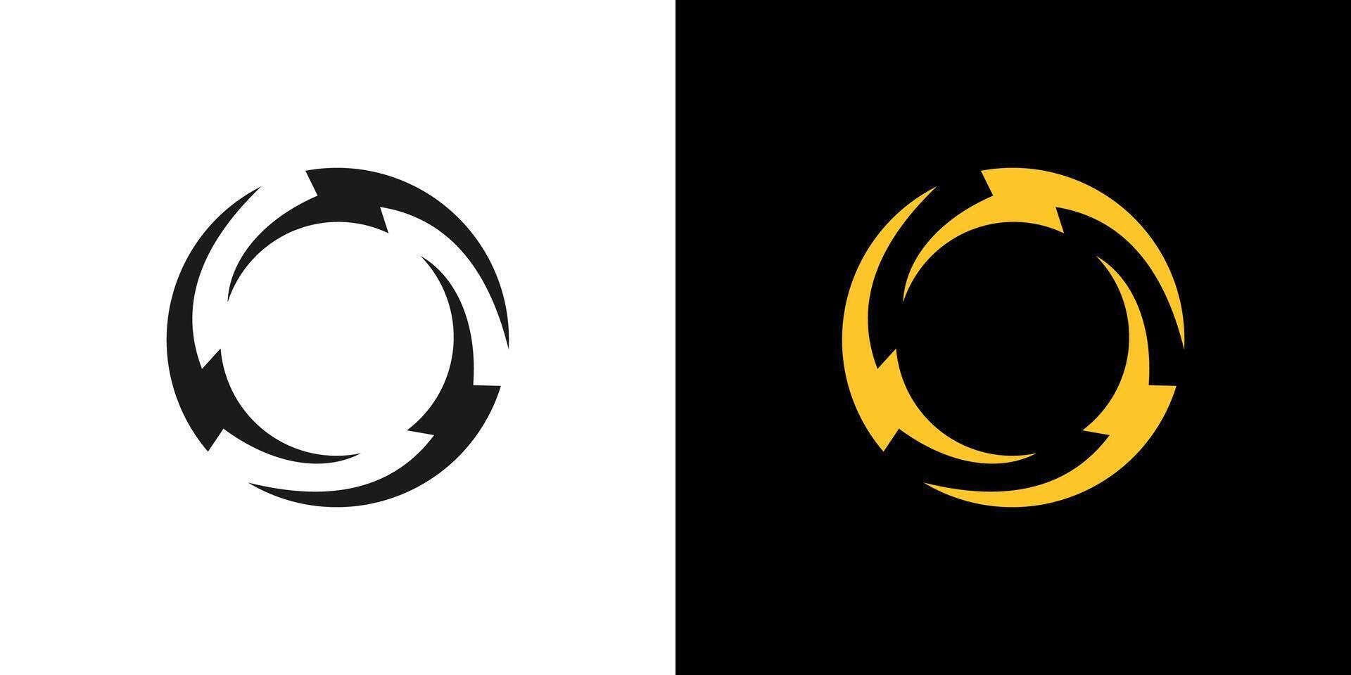 elektrisch cirkel logo. macht bout energie donder icoon symbool vector