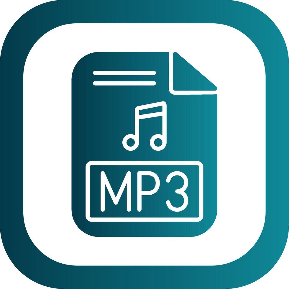 mp3 glyph helling hoek icoon vector