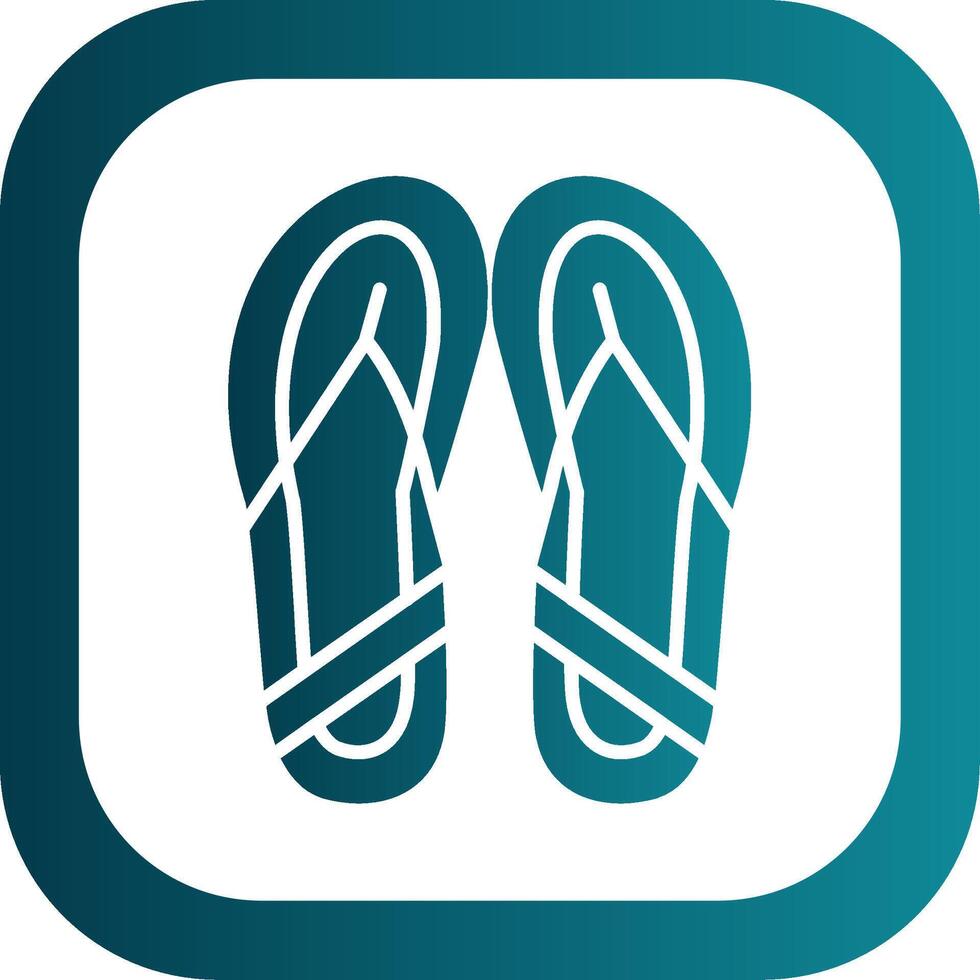 slippers glyph helling hoek icoon vector