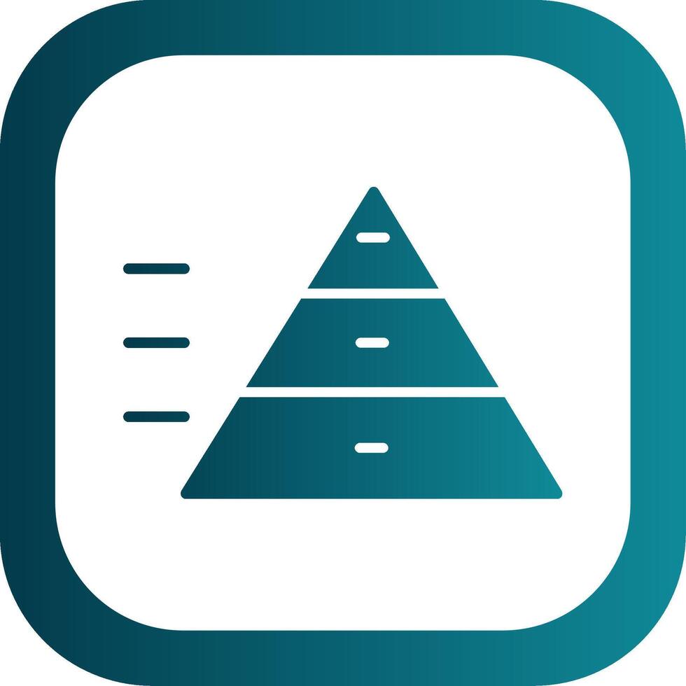 piramide tabel glyph helling hoek icoon vector