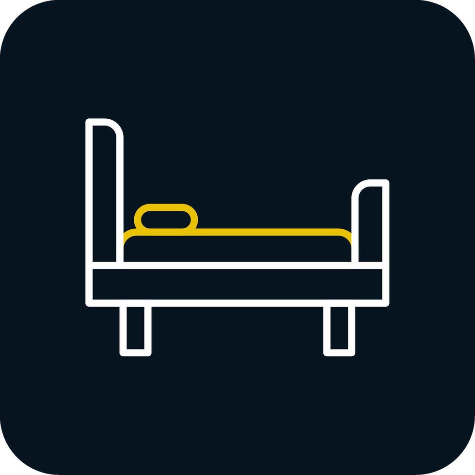 bed lijn rood cirkel icoon vector