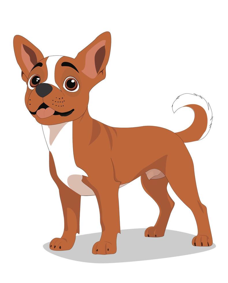 een schattig hond tekenfilm karakter ontwerp voor 2d animatie vector