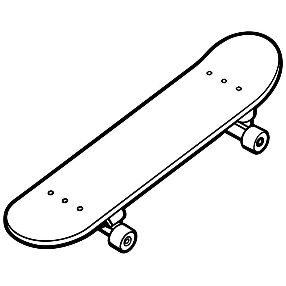 skateboard schets illustratie digitaal kleur boek bladzijde lijn kunst tekening vector