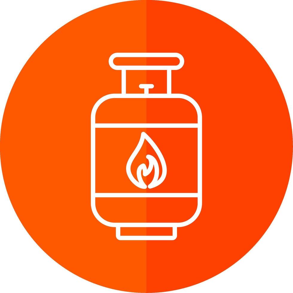 gas- cilinder lijn rood cirkel icoon vector