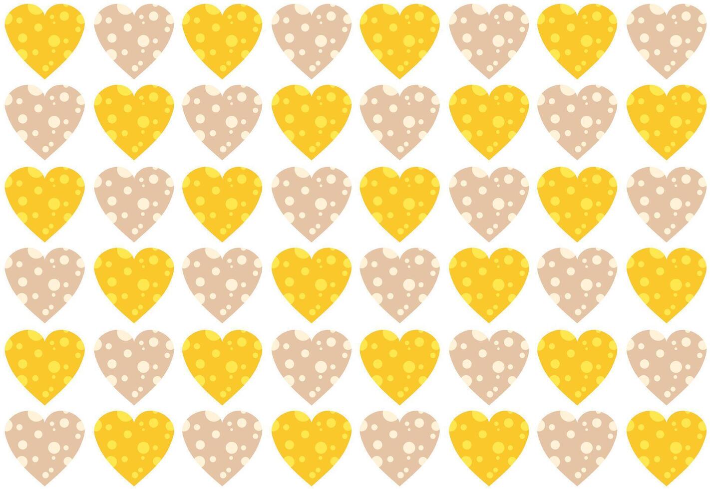 schattig baby patroon met geel en beige harten. kaas in de vorm van een hart. knus achtergrond met harten. abstract naadloos afdrukken voor geschenk inpakken. grappig kind patroon voor kleren, linnen. vector