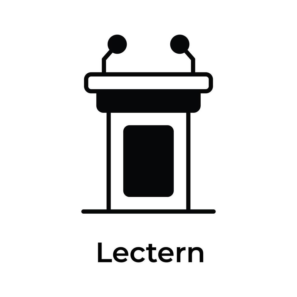 premie icoon van podium, lessenaar vlak stijl ontwerp vector