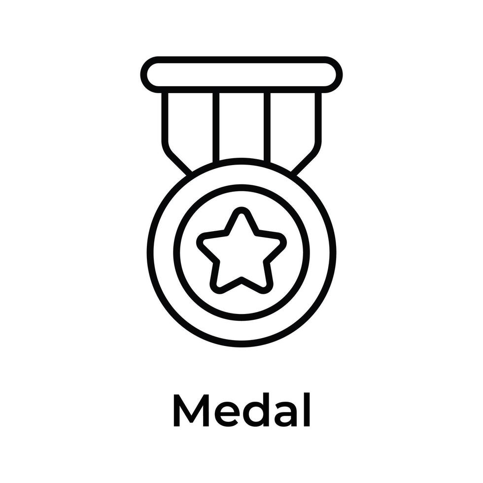 medaille ontwerp, klaar voor premie gebruiken, bewerkbare icoon vector