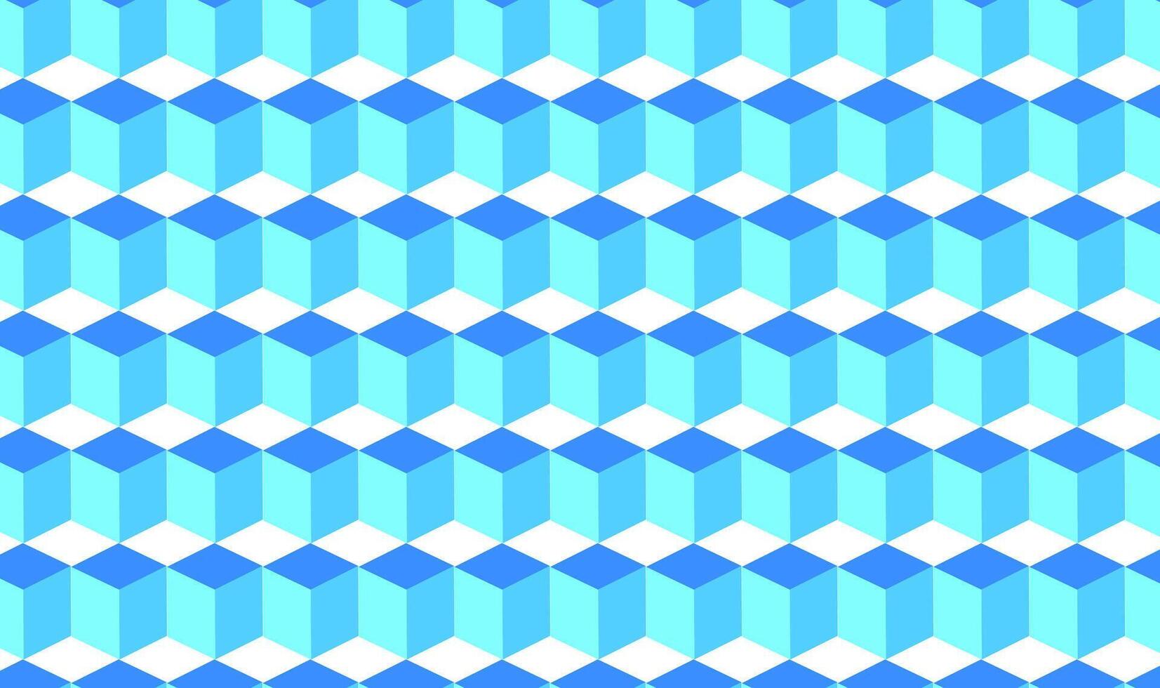 naadloos isometrische van blauw kubus patroon vector