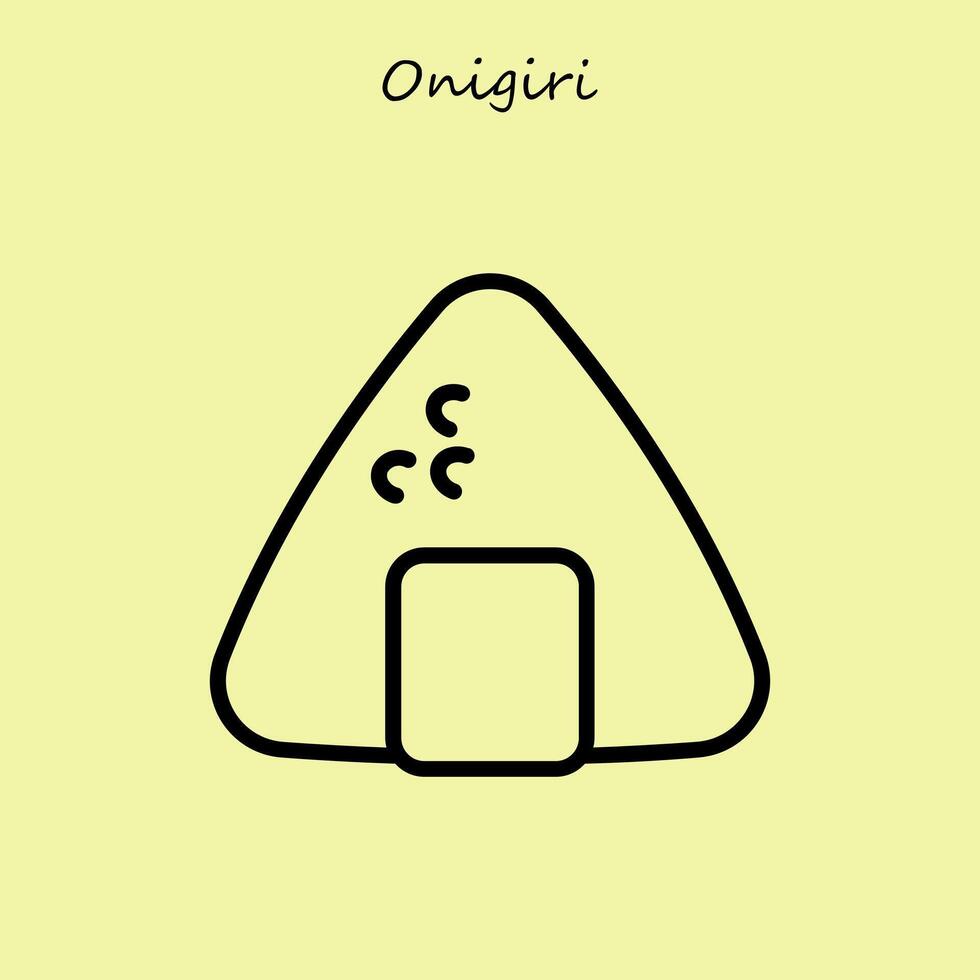 Japans voedsel onigiri vector
