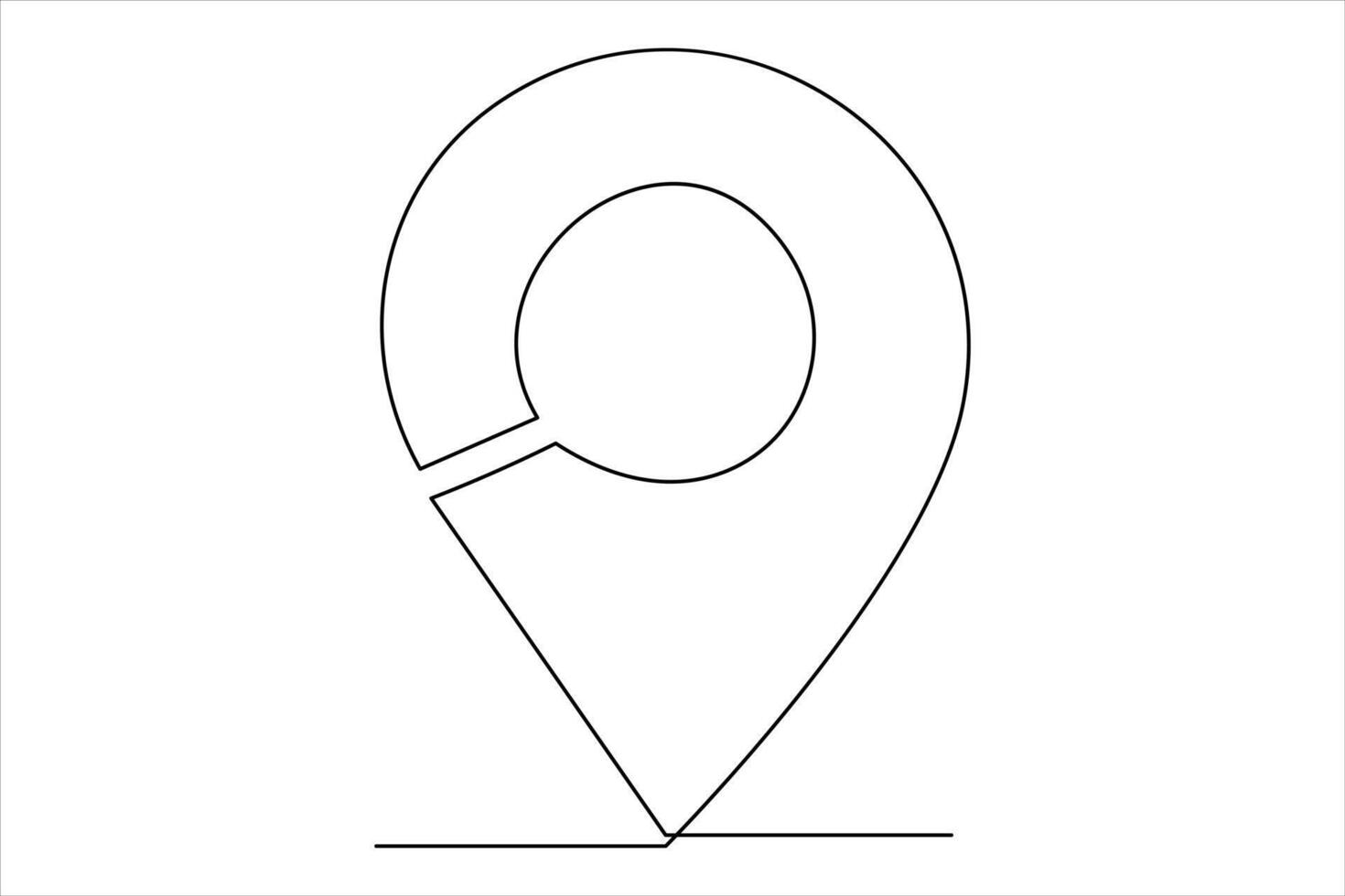 doorlopend een lijn google kaart punt route routebeschrijving en plaats schets lijn kunst illustratie vector