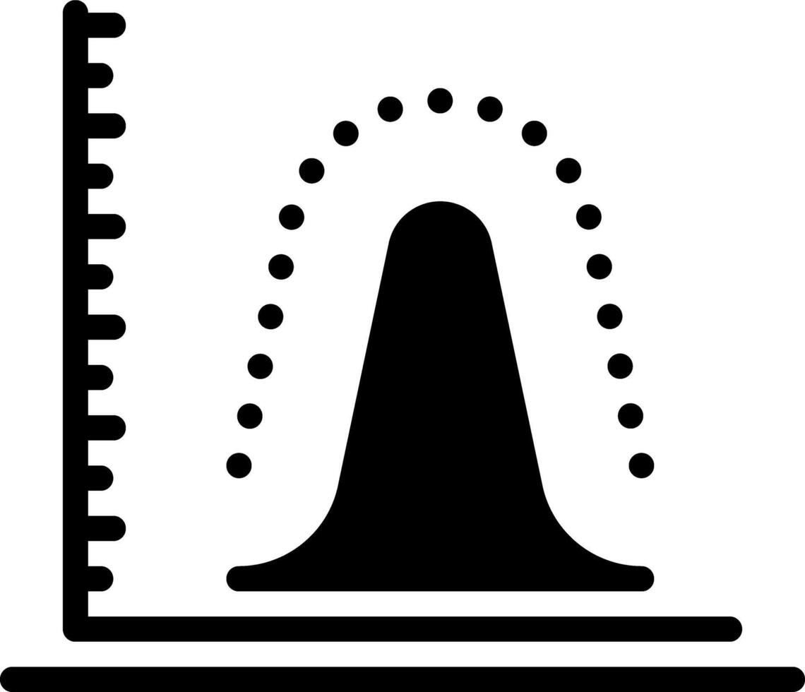 solide zwart icoon voor waarschijnlijkheid vector