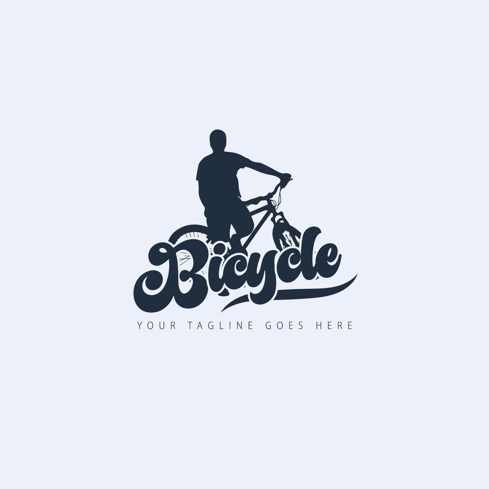 fiets en op reis logo vector