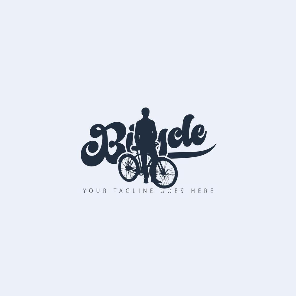 fiets en op reis logo vector