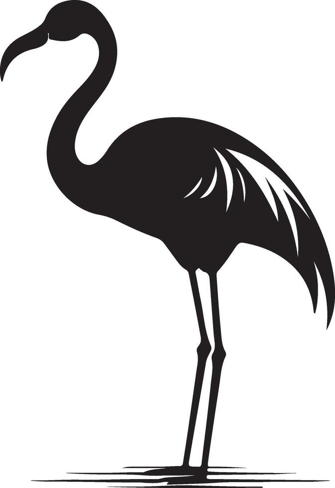 flamingo silhouet illustratie wit achtergrond vector