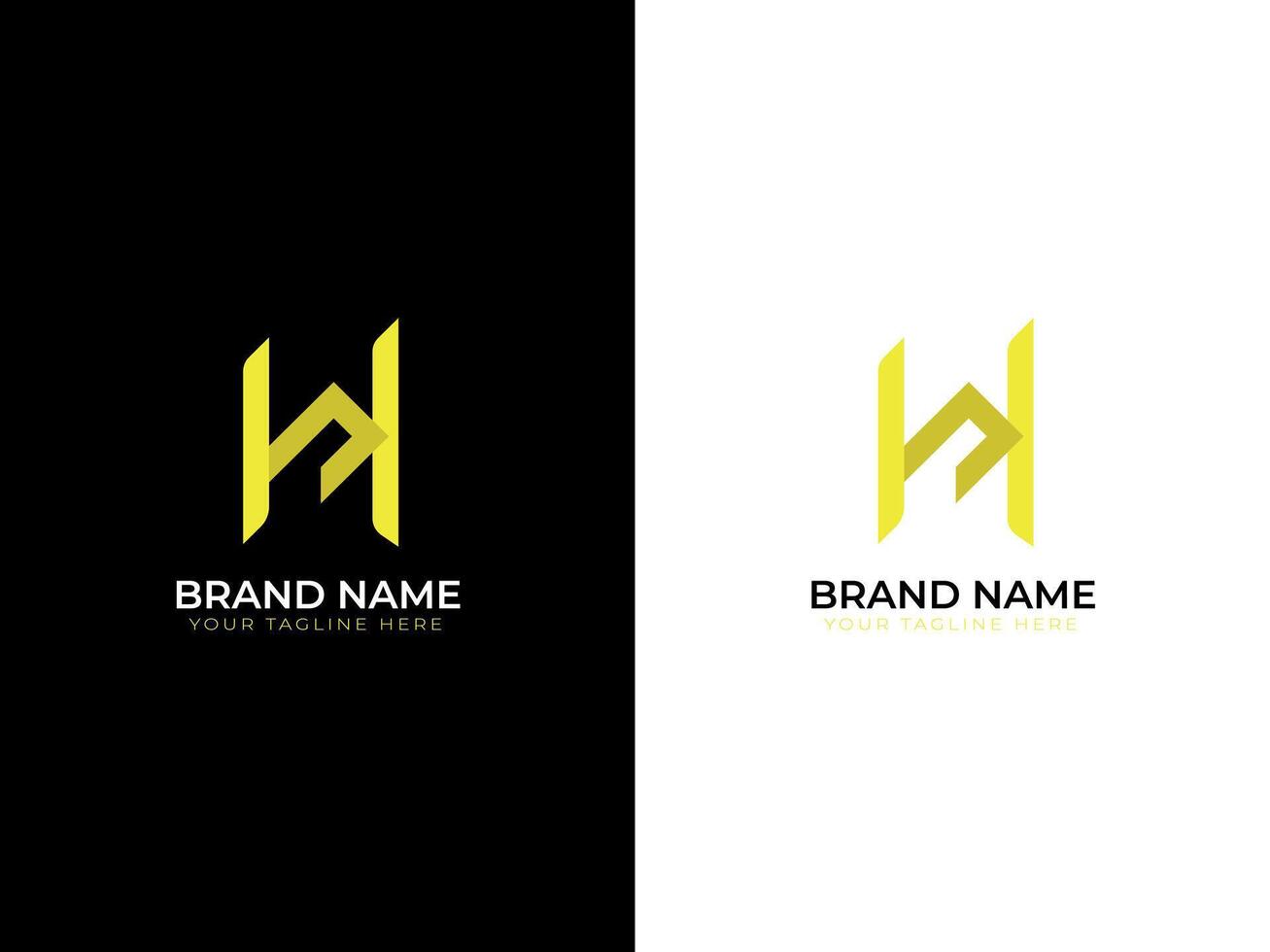 modern h brief logo vector