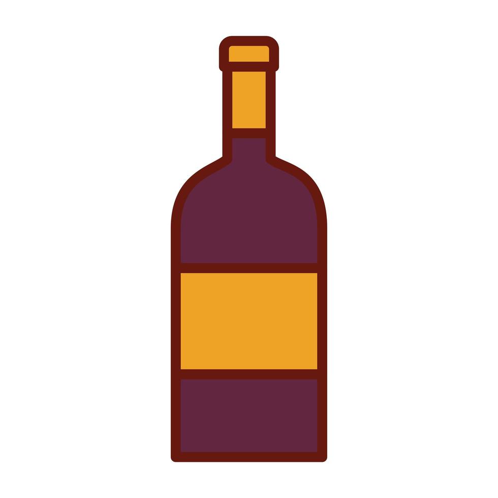 fles wijn op een witte achtergrond vector