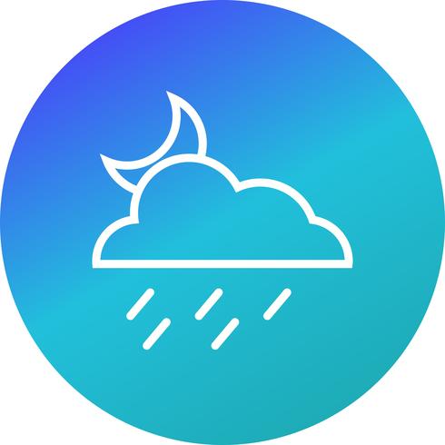 Nacht regen Vector Icon