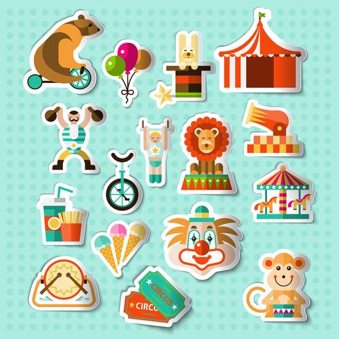 Circusstickers instellen vector