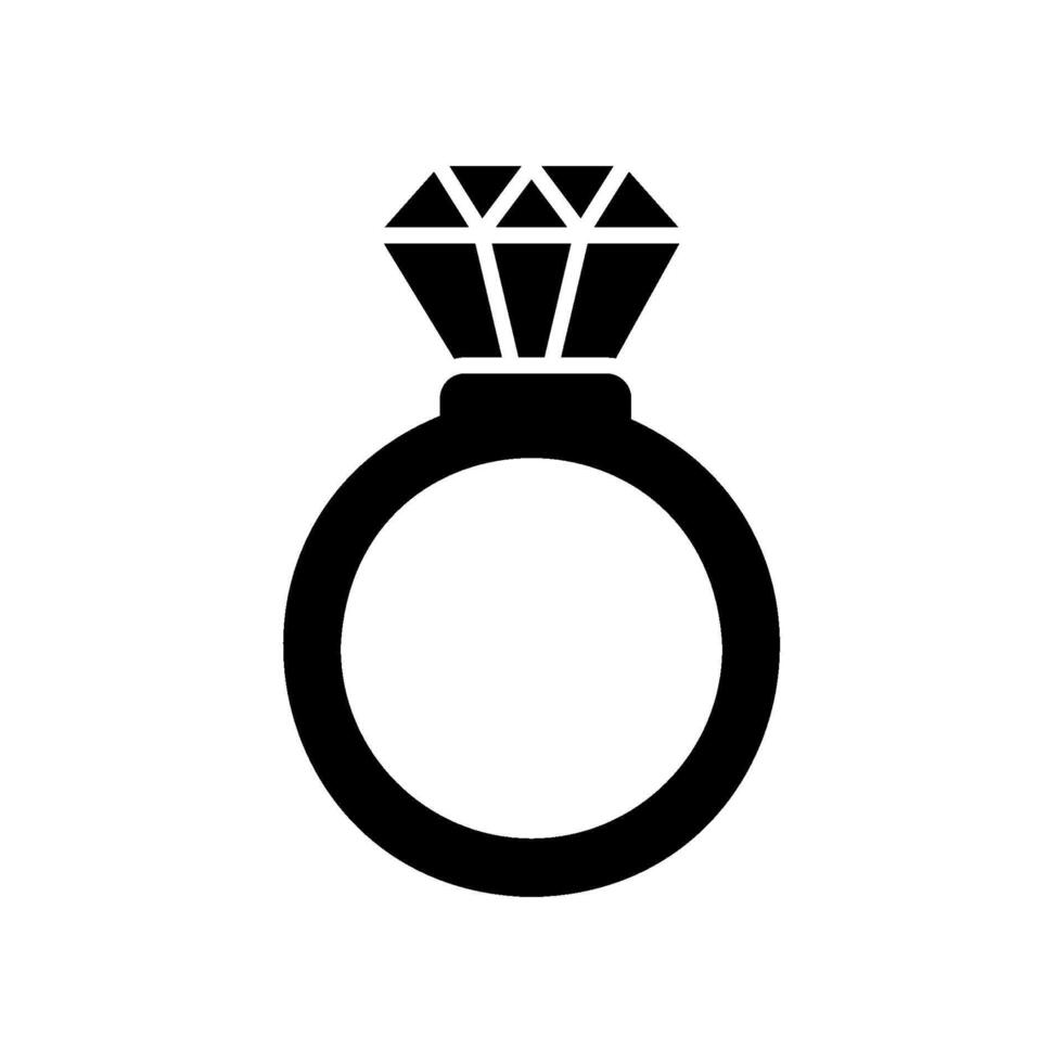 icoon van diamant ring voor sieraden vector